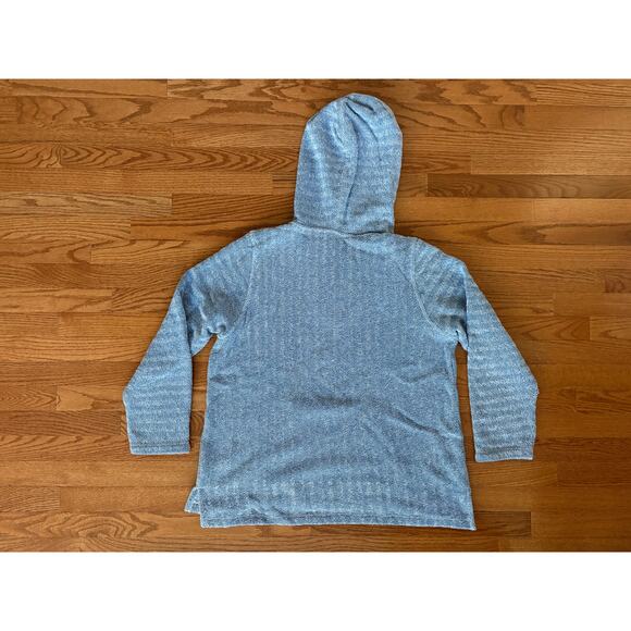 Faherty Whitewater Blue White Hoodie Herringbone Jacquard Fabric Men's XL- EUC - Picture 2 of 6